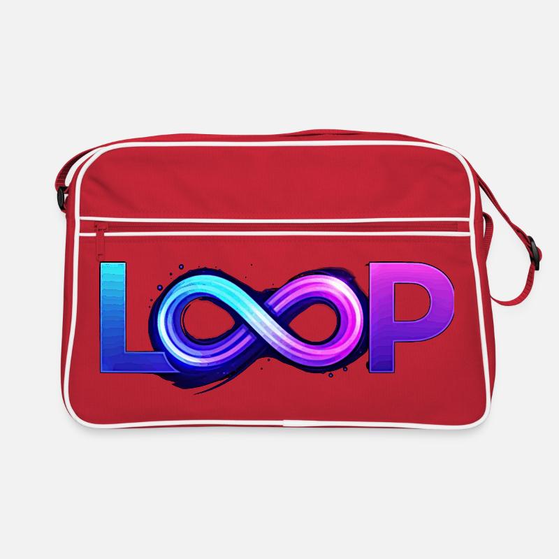 Neon Loop Unendlichkeit Retro Tasche