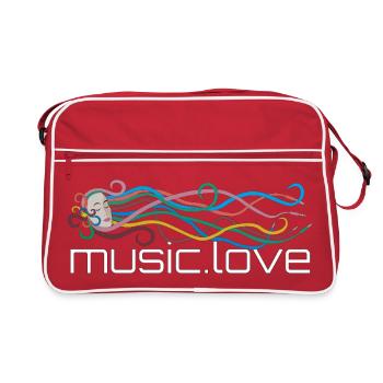 Music streams music.love - Retro Bag - red/white - Front