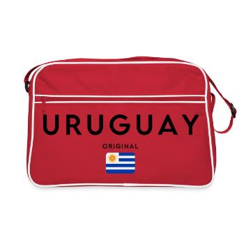 Uruguayan pride, minimalist sleek design - Retro Bag - red/white - Front