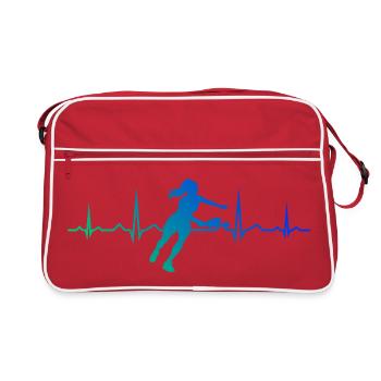 Fans d’athlètes de pickleball avec des joueurs de pickleball - Sac Retro - rouge/blanc - Devant