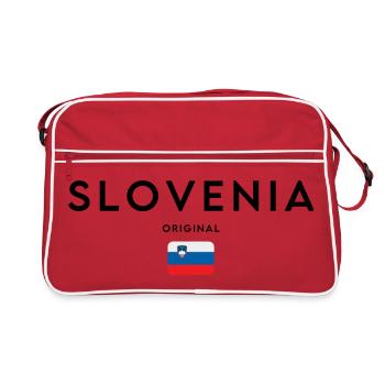 Drapeau slovène, design minimaliste élégant - Sac Retro - rouge/blanc - Devant
