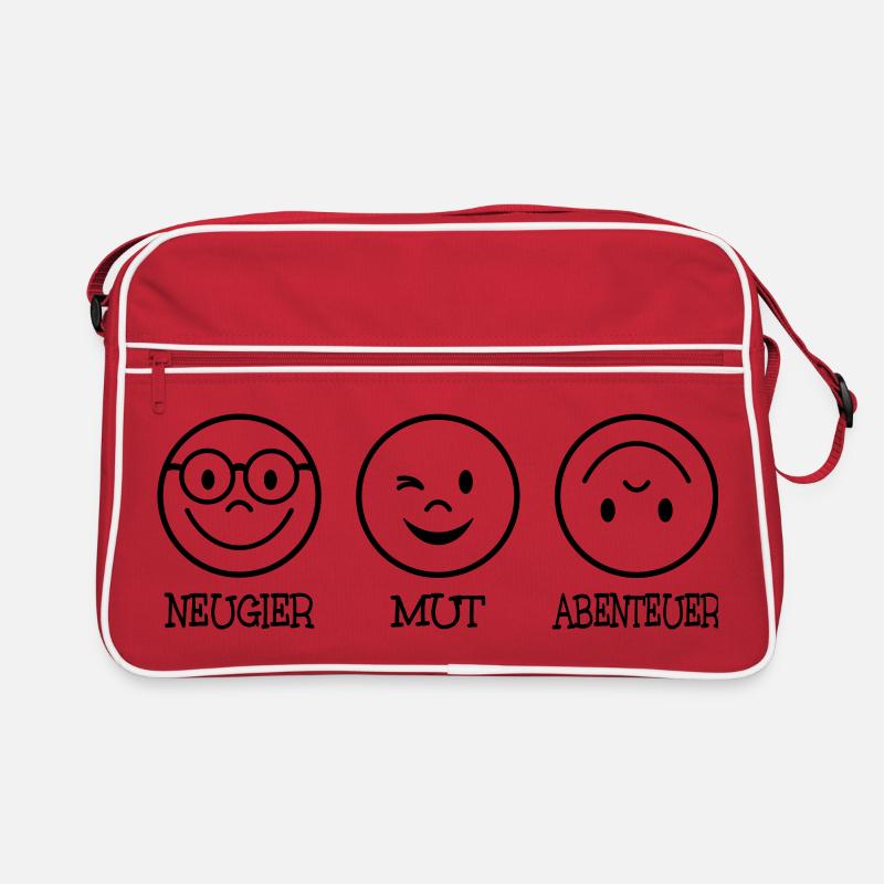 Neugier Mut Abenteuer Retro Tasche