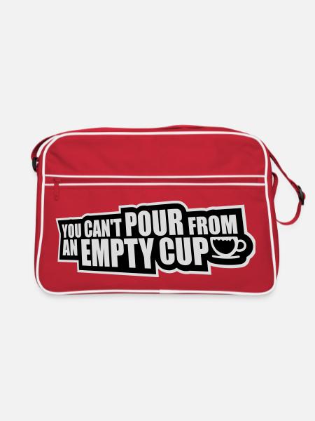 On ne peut pas verser dans un gobelet vide Soins personnels - Sac Retro - rouge/blanc - Devant