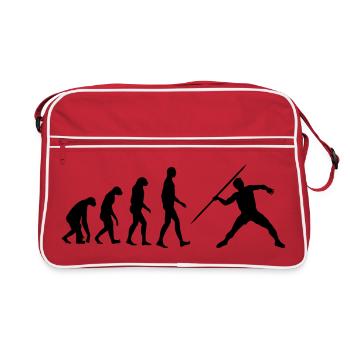 Speerwurf / Diskuswurf / Kugelstoßen / Hammerwurf - Retro Tasche - Rot/Weiß - Vorne