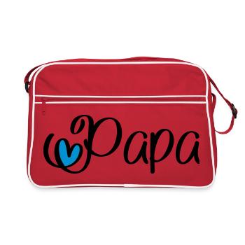Papa - Retro Tasche - Rot/Weiß - Vorne