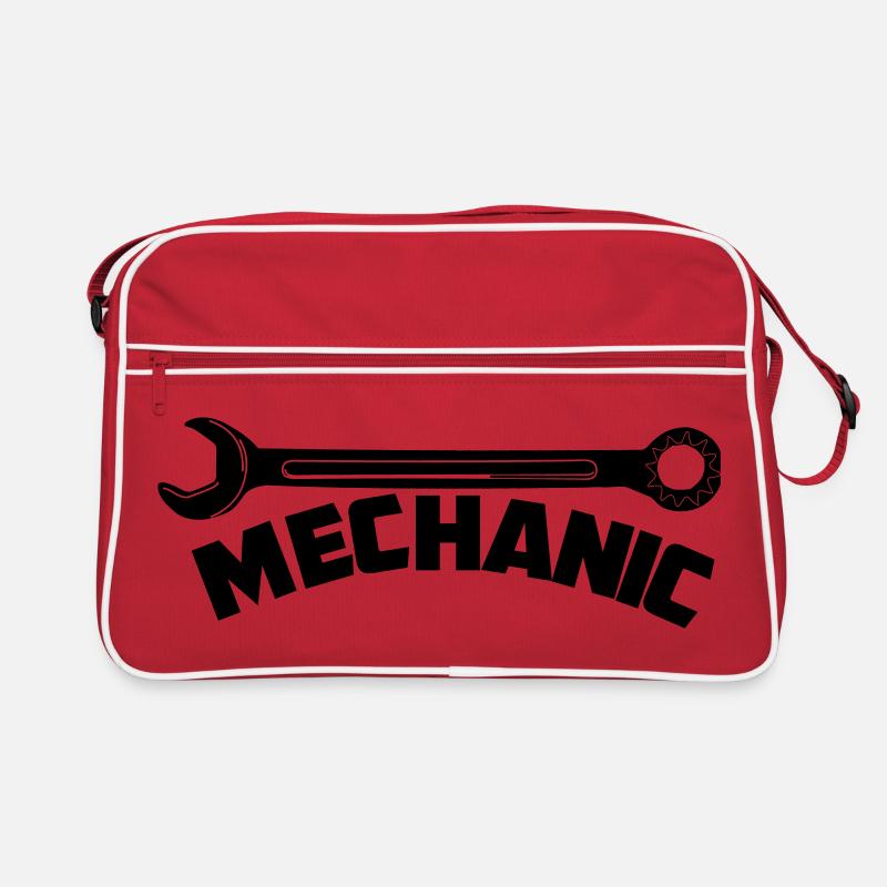 Mécanicien avec texte clé Mécanicien Sac Retro