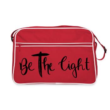 be the light - Retro Tasche - Rot/Weiß - Vorne