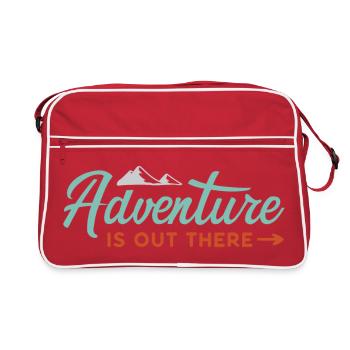 L’aventure est là-bas - Sac Retro - rouge/blanc - Devant