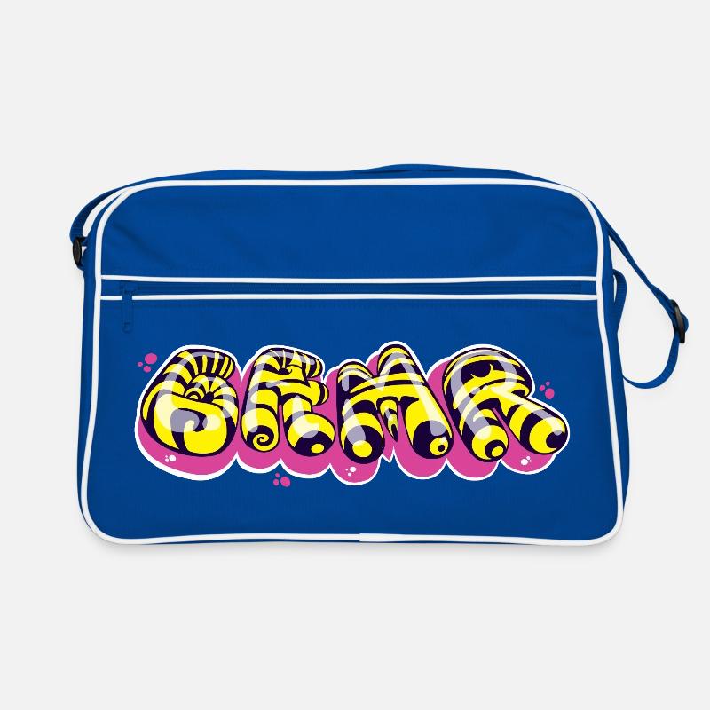 Colorful Graffiti-Style Text Design Retro Bag