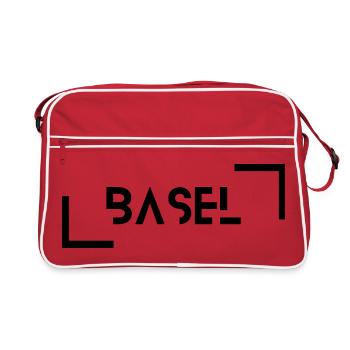 Basel black - Retro Bag - red/white - Front