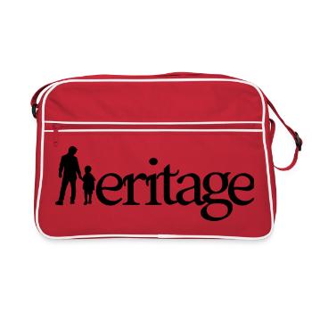 ERBE! (Familie, Vater, Mutter, Kinder) - Retro Tasche - Rot/Weiß - Vorne