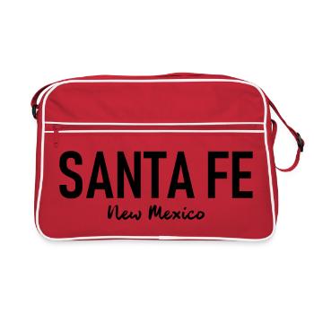 Santa Fe - Nouveau-Mexique - États-Unis - Amérique - Amérique - Sac Retro - rouge/blanc - Devant