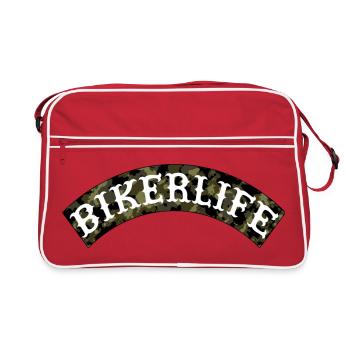 Biker_life_camouflage - Retro Bag - red/white - Front