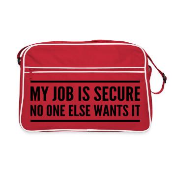 Emploi garanti : personne d'autre n'en veut - Sac Retro - rouge/blanc - Devant