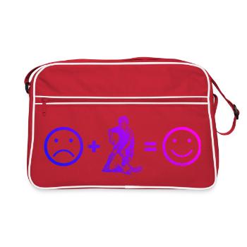 Clean floorball artwork for floorball - Retro Bag - red/white - Front