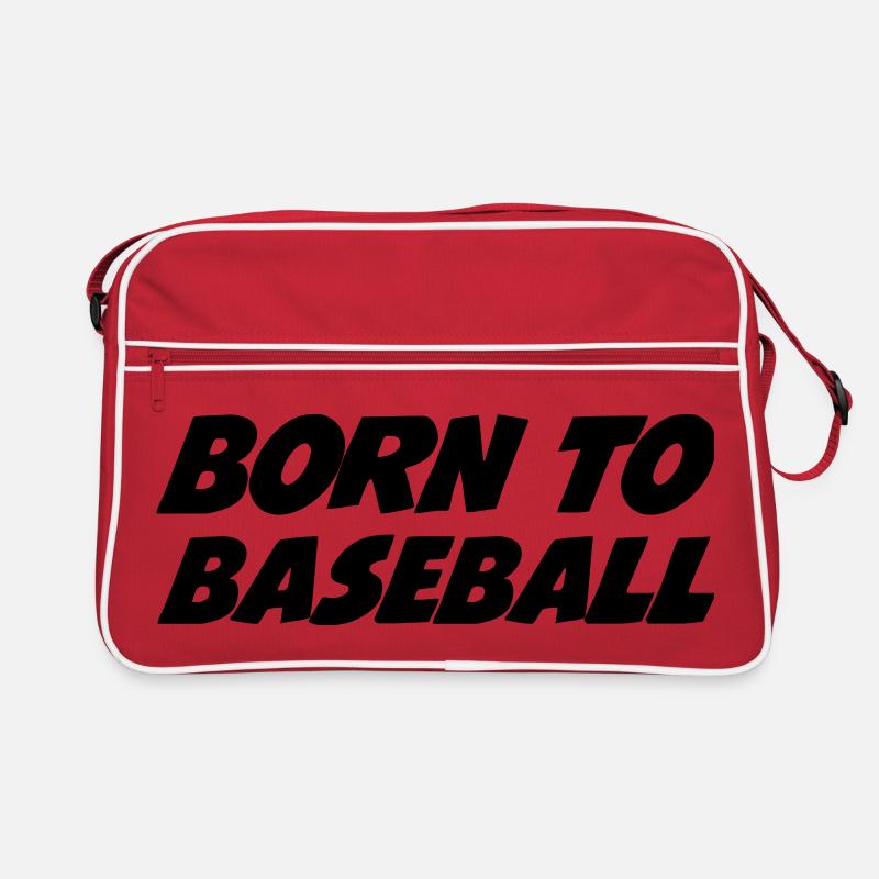 Geboren im Baseball Retro Tasche