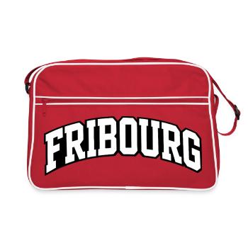 Fribourg Arch lettering - Retro Bag - red/white - Front