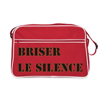 BREAKING THE SILENCE - Retro Bag - red/white - Front