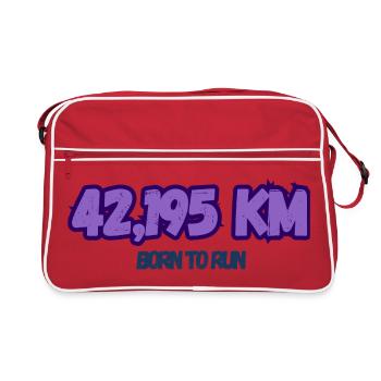 42.195 km. Marathon - Retro Bag - red/white - Front
