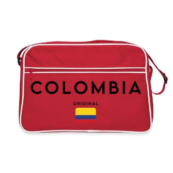 Fierté colombienne, design minimaliste et élégant - Sac Retro - rouge/blanc - Devant