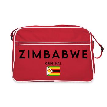 Fierté zimbabwéenne, design minimaliste et élégant - Sac Retro - rouge/blanc - Devant