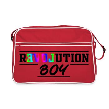 Art d’empowerment de Revolution Boy Coloré de la fierté - Sac Retro - rouge/blanc - Devant