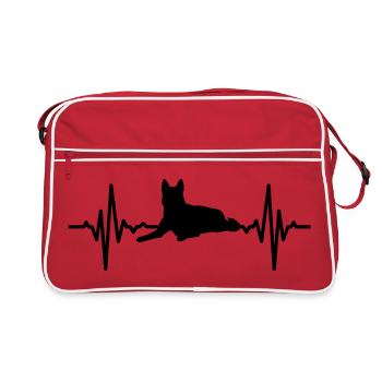 Dog Heartline - Sac Retro - rouge/blanc - Devant