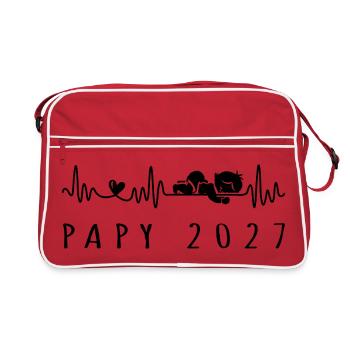 Futur Papy 2027 Battement de Cœur - Retro Bag - red/white - Front