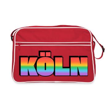 Köln Rainbow fierté LGBT gay - Sac Retro - rouge/blanc - Devant