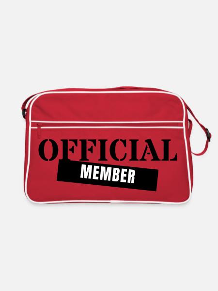 Official Member - Crew Team Club Mitglied Event - Retro Bag - red/white - Front