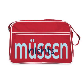 Freedom Nothing has to be done - Retro Bag - red/white - Front