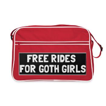 Des trajets gratuits pour les filles gothiques - Sac Retro - rouge/blanc - Devant