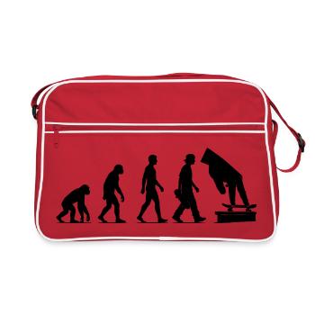  Evolution Fingerboards Fingerboarding Skateboard - Retro Tasche - Rot/Weiß - Vorne