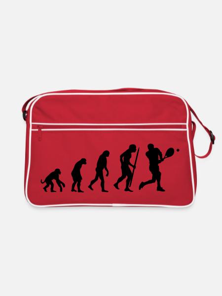Evolution of tennis - Retro Tasche - Rot/Weiß - Vorne