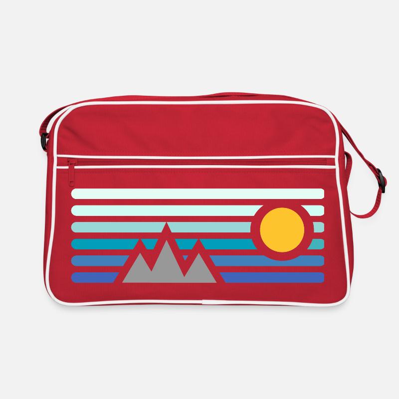 mountains - Retro Bag - red/white