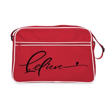 Believe - Retro Bag - red/white - Front