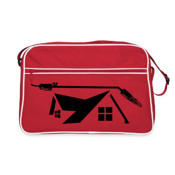Brûleur à gaz couvreur de maison - Sac Retro - rouge/blanc - Devant