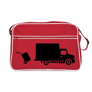 Moving van with handcart - Retro Bag - red/white - Front