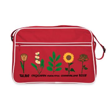 Espèces de fleurs - Sac Retro - rouge/blanc - Devant