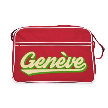 Genève Retro Script Lime - Retro Bag - red/white - Front