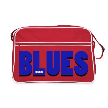 Conception de typographie de musique blues vibrante - Sac Retro - rouge/blanc - Devant
