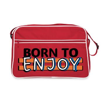 Born to enjoy - Sac Retro - rouge/blanc - Devant