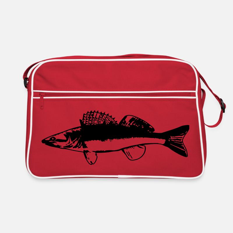Fish in the water design on blue Retro Bag