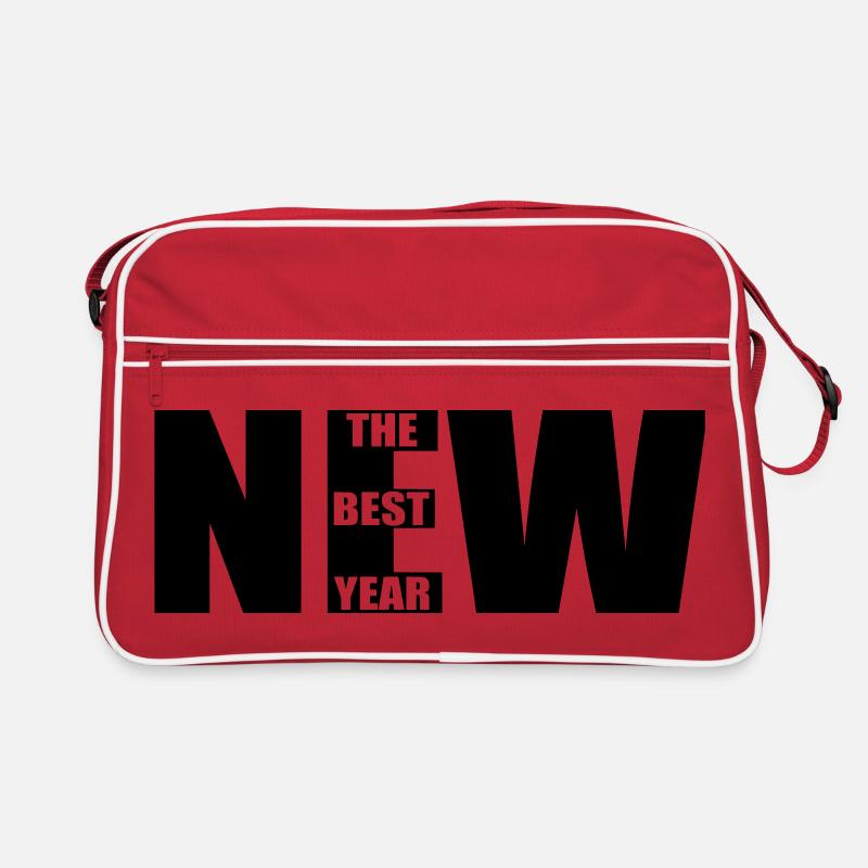 New – The Best Year Bold Typography Design - Retro Tasche - Rot/Weiß