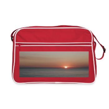 Sunset over the sea - Retro Bag - red/white - Front