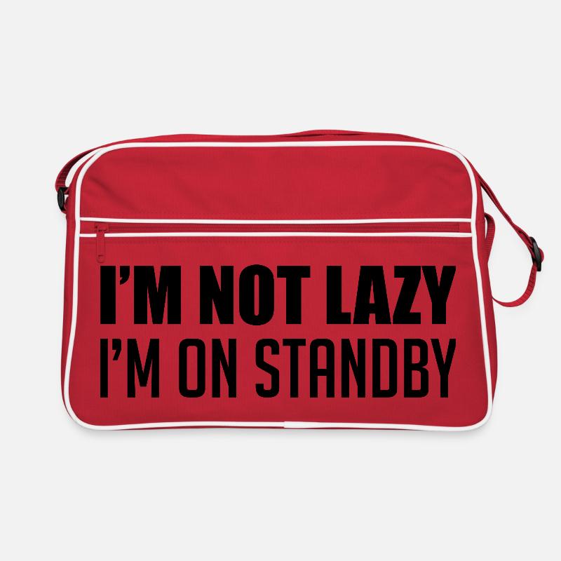 Ich bin nicht faul, ich bin in Bereitschaft Retro Tasche