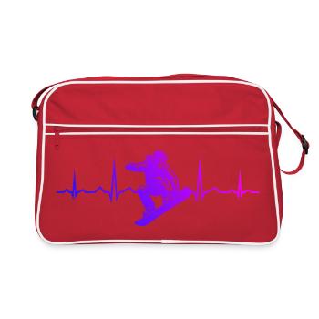 Snowboard vibes for snowboard - Retro Bag - red/white - Front
