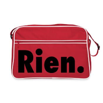 Rien. ou presque rien slogan satirique anti slogan - Sac Retro - rouge/blanc - Devant