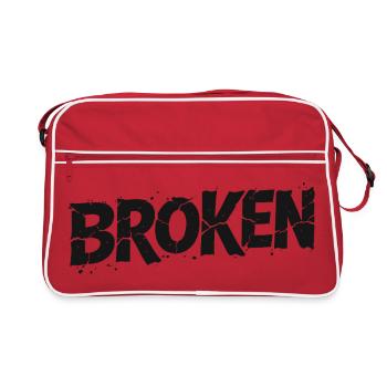 Broken Typo Graffiti - Retro Bag - red/white - Front