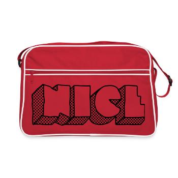 NICE Dotted – Club & Electro Party Design - Retro Bag - red/white - Front